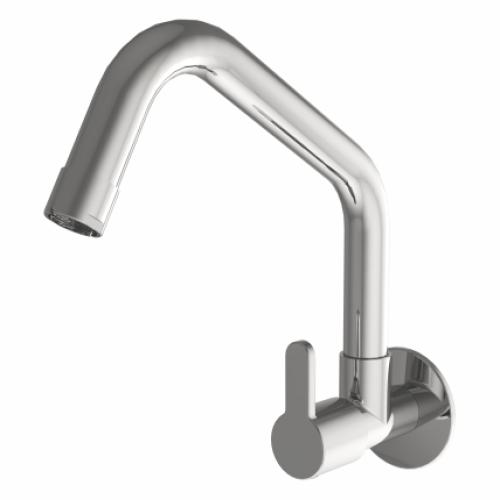 Sink Cock Swinging Spout with Wall Flange Chrome